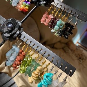 Rainbow Crystal Earrings 5 pairs